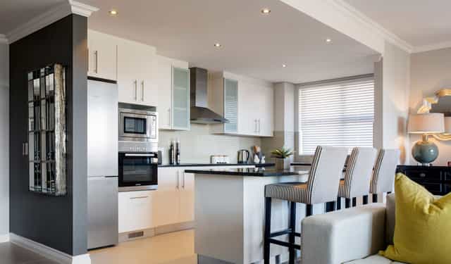 Modern kitchen in Oasis Retirement Resort, perfect for small events and gatherings.