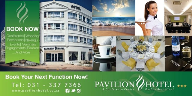 "Elegant function room at Pavilion Hotel for corporate events and social gatherings."