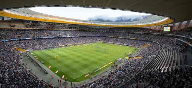 Packed Stadium Bowl in DHL Stadium for corporate events or live performances.