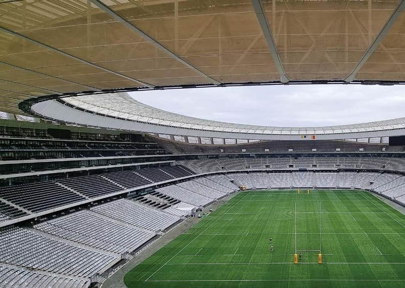 DHL Stadium's Mixing Zone: spacious venue for sports and corporate events with modern architecture.