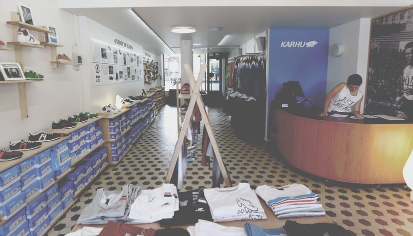 Retail event space in Kuntatalo with natural light, ideal for pop-ups and exhibitions.