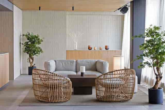 Stylish lounge at Living Room Club, Clarion Hotel; perfect for networking events.