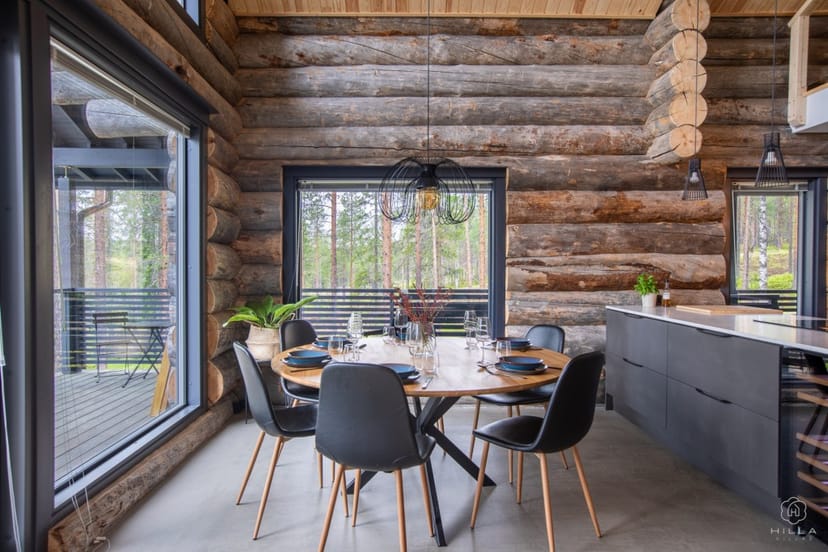 Villa Welhonranta meeting space with rustic charm, perfect for intimate gatherings and events.
