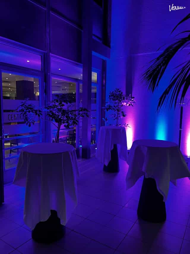 Elegant event space at Hotel Haaga Central Park for cocktail receptions and gatherings.