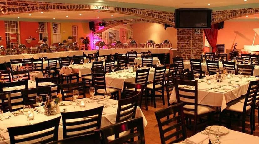 Function room at The Rockwell Dinner Theatre, elegantly set for events, ideal for gatherings.