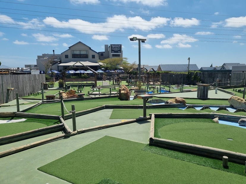 Vibrant Putt Putt mini-golf course for team-building events and casual gatherings.