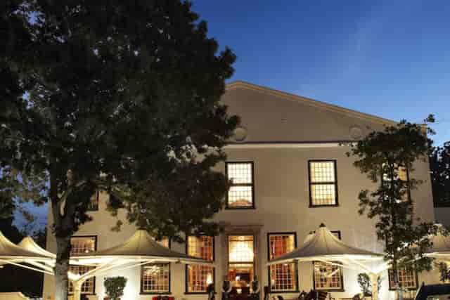 Elegant Incognito restaurant at The Alphen, perfect for upscale events and gatherings.
