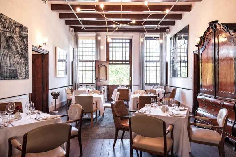 Elegant dining space at The Alphen Hotel for intimate gatherings and corporate events.