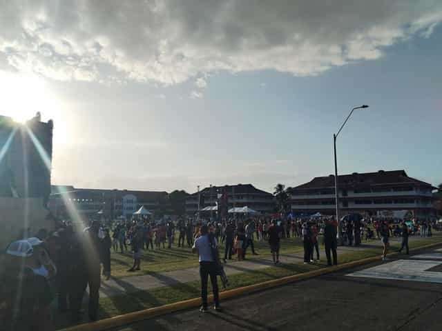 Cape Town Jazz Festival 2023, bustling outdoor event with shade and amenities.