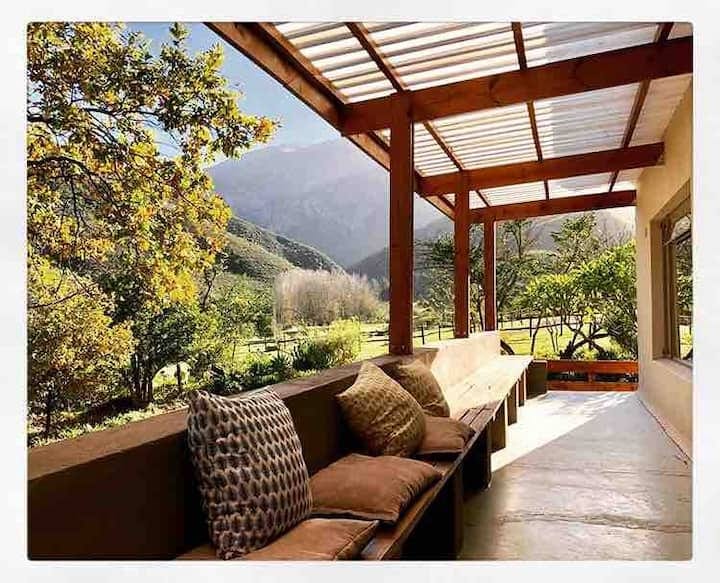 Farmhouse Erika outdoor seating area in Pat Busch Reserve for relaxed gatherings.