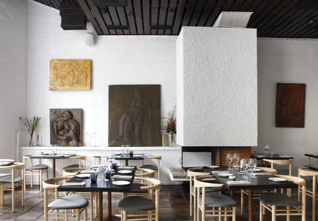 Modern dining space at Ravintola Ateljé Finne, ideal for intimate dinners and events.