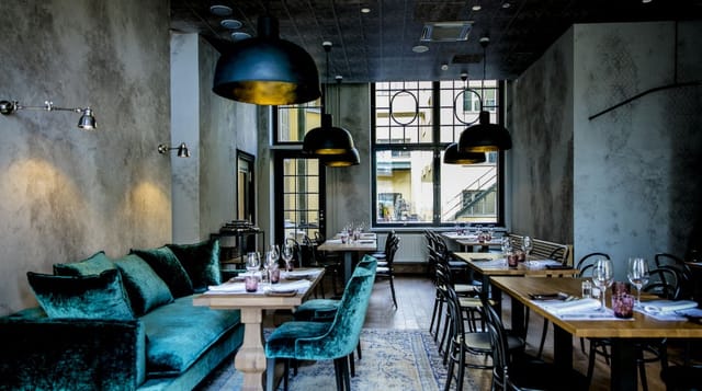 Stylish event space in Hotel Lilla Roberts, perfect for intimate gatherings and dinner parties.