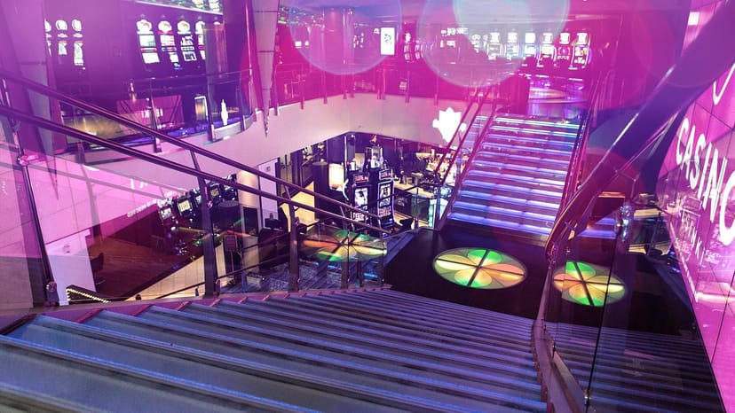 Vibrant Sports Bar Casino Helsinki with dynamic lighting for events and networking.