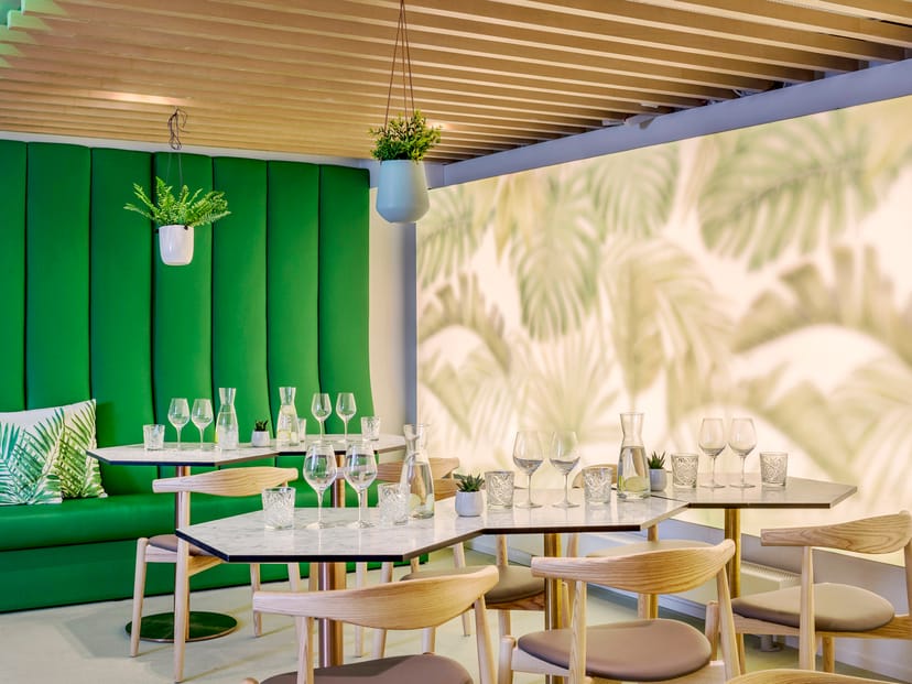 Elegant Garden Hall at HUONE Helsinki, perfect for intimate meetings and events.
