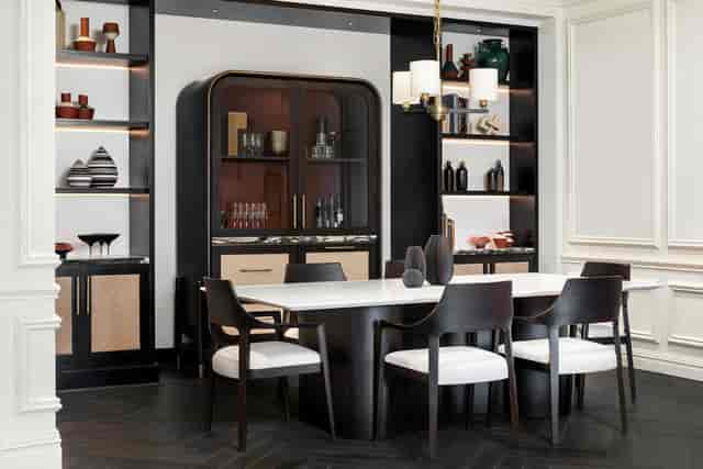 Heirloom Restaurant's modern dining space ideal for intimate events and meetings.