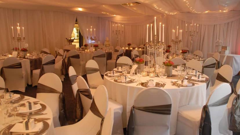 Elegant wedding venue in The Westin Cape Town with sophisticated banquet setting.