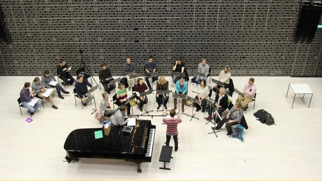 Chamber music hall at Uniarts Helsinki, ideal for collaborative rehearsals and performances.