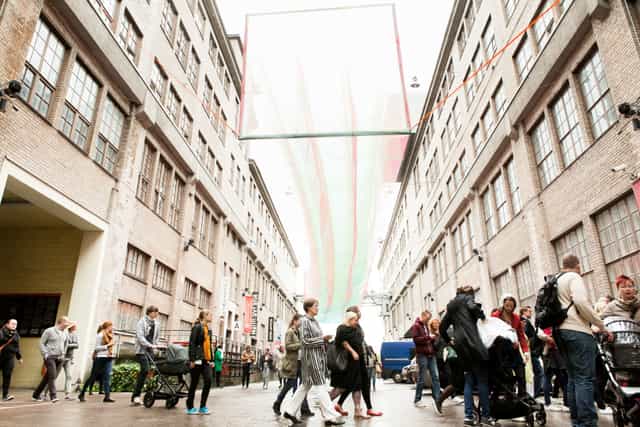 Little Market at Helsinki Design Week, vibrant urban networking event with design elements.