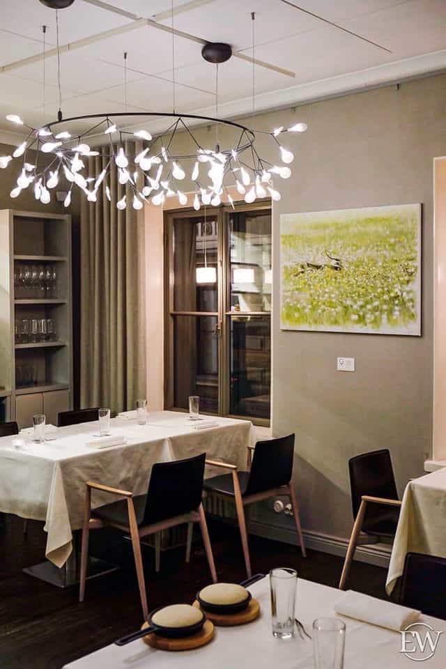Intimate meeting space in Ravintola Olo, featuring elegant decor for small events.