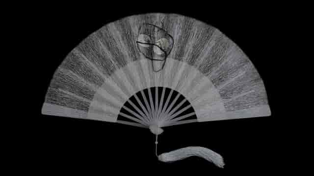 Elegant white fan detail at Mandarin Oriental Wangfujing, Beijing event decor.