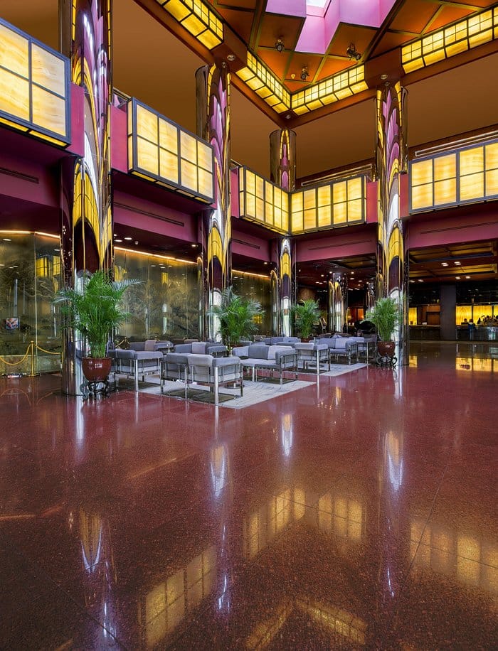 Sophisticated Lobby Lounge at The Great Wall Hotel Beijing, perfect for networking events.