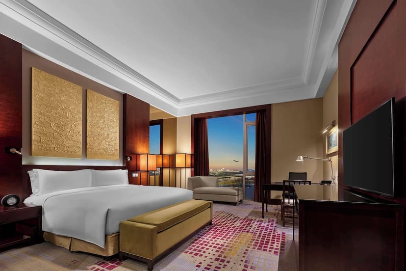 Luxurious meeting room at Hilton Beijing with spacious layout for VIP retreats.