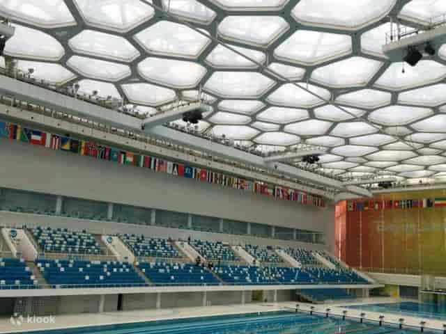 Olympic competition hall in Water Cube, honeycomb ceiling, versatile event space