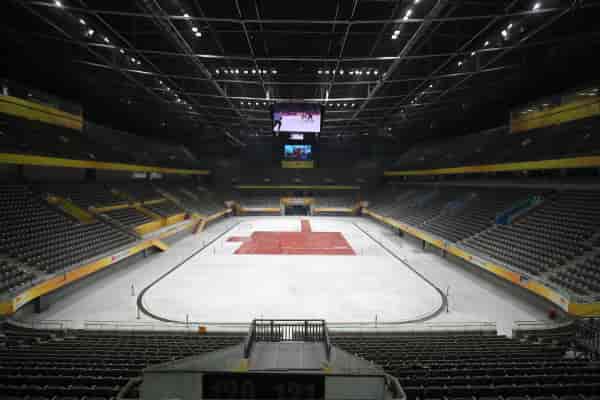 Beijing National Indoor Stadium: versatile ice hockey venue for concerts and events.