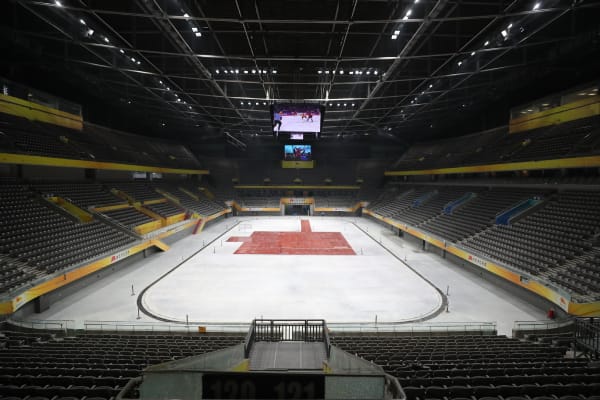 Beijing National Indoor Stadium: versatile ice hockey venue for concerts and events.