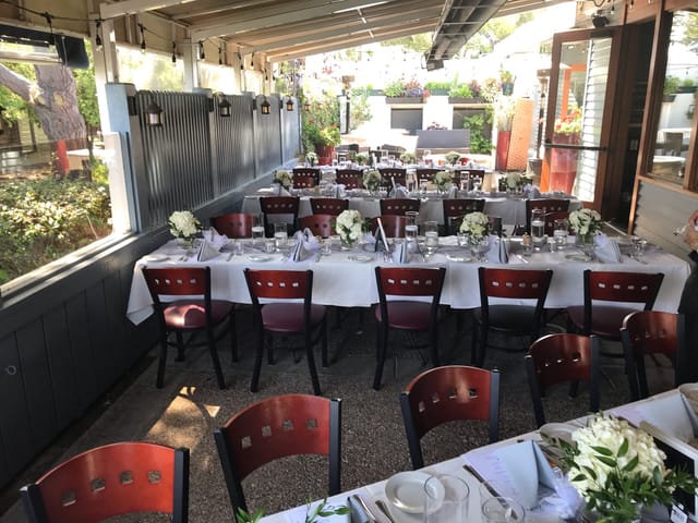 Main Dining Room in Mistral Restaurant, elegantly set for networking events and celebrations.
