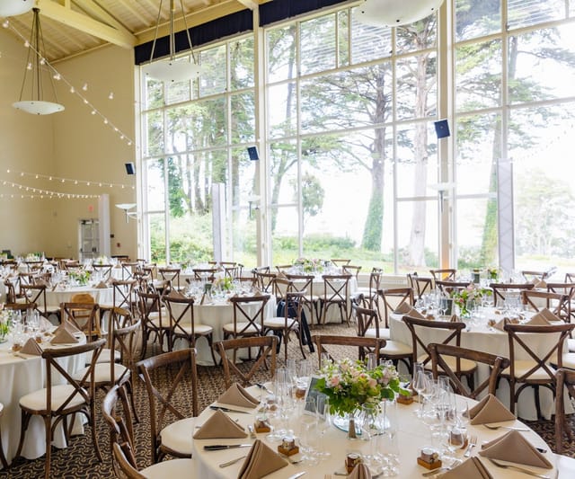 Elegant outdoor deck at Golden Gate Club, perfect for weddings and corporate events.