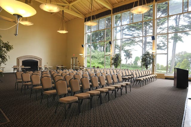 Ventana Room event space with scenic views, ideal for conferences and gatherings.