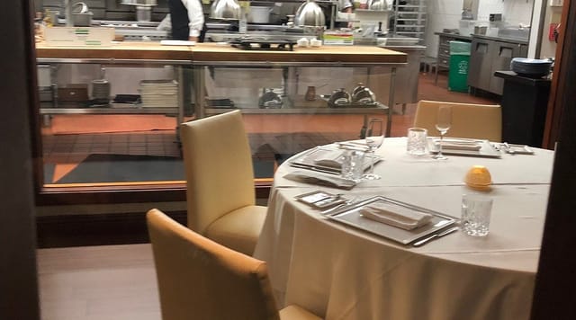 Main Dining Room at Plumed Horse, elegant setup for intimate fine dining events.