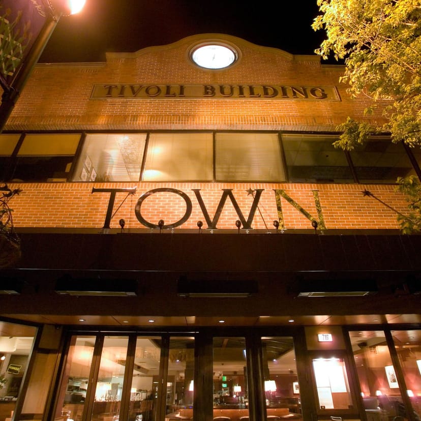 Stylish restaurant entrance in San Carlos with inviting warm lighting for events.