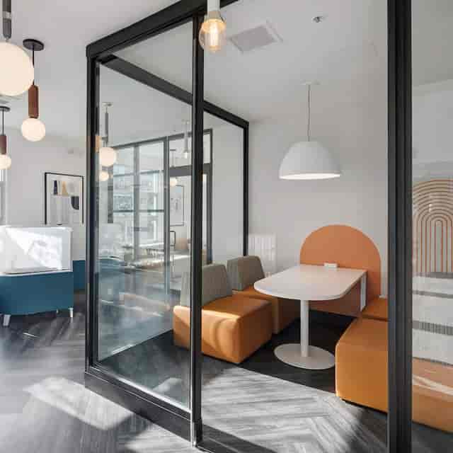 Modern Breakout Room at San Mateo County Event Center, sleek design for meetings and collaboration.