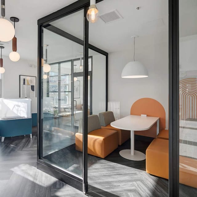 Modern Breakout Room at San Mateo County Event Center, sleek design for meetings and collaboration.