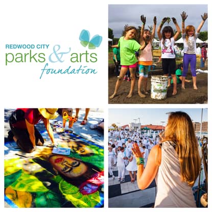 Community event in Redwood City showcasing children's creativity and engagement in arts activities.