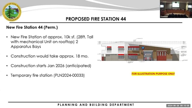 Planning Commission Hearing in San Mateo: 10,000 sq. ft. fire station proposal event