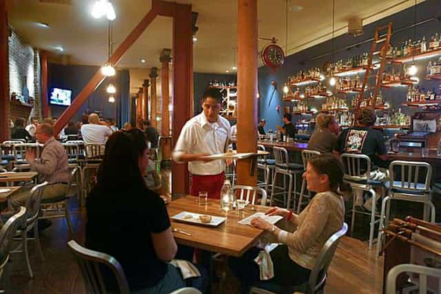 Martins West Gastropub dining area, warm lighting, events venue, casual gatherings