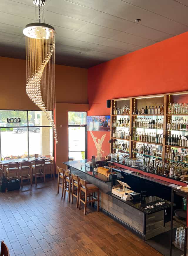 Elegant bar at La Fonda Restaurant, perfect for upscale events and gatherings.