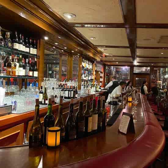 Dining Room bar at House of Prime Rib, elegant ambiance for events and networking.