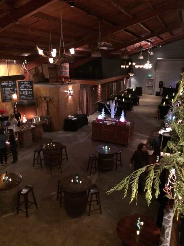 Transport hub in Redwood City Station: rustic event space for gatherings and celebrations.
