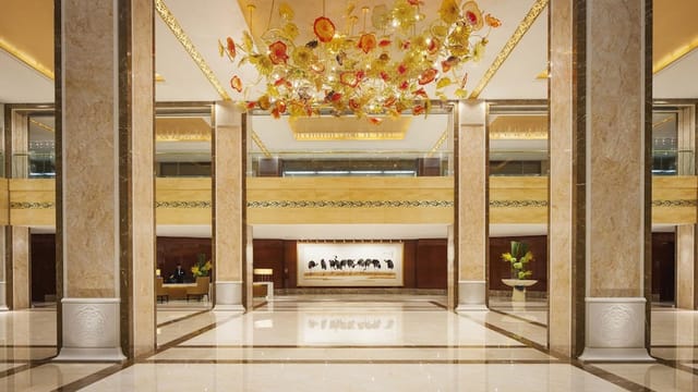 Function Room at The Imperial Mansion, luxurious marble flooring, ideal for events.
