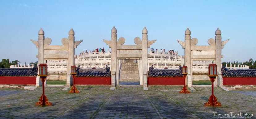 Circular Mound Altar, ornate entrance for outdoor gatherings and cultural festivals