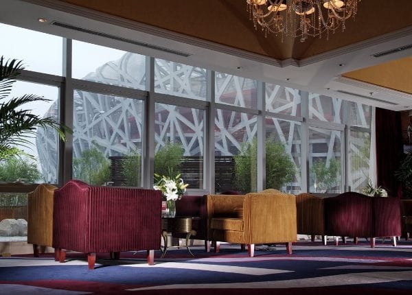 Stylish lounge in Grand Skylight Catic Hotel Beijing for networking events and conferences.