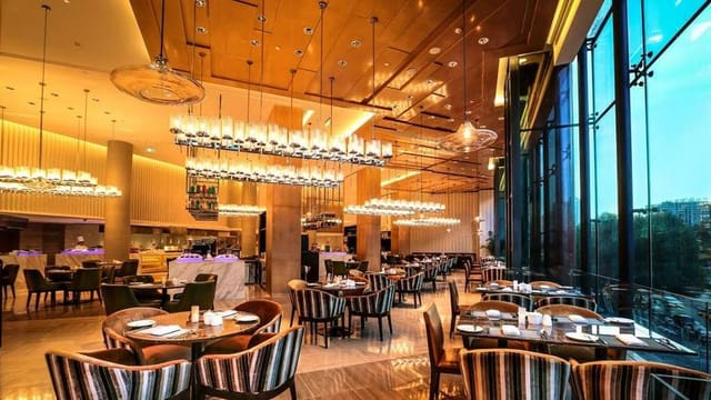 Modern conference room at Grand Metropark Hotel Beijing for corporate events.