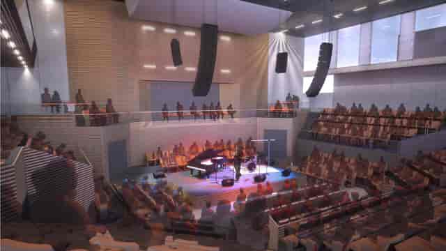 Main Stage at SFJAZZ with tiered seating, ideal for concerts and performances.