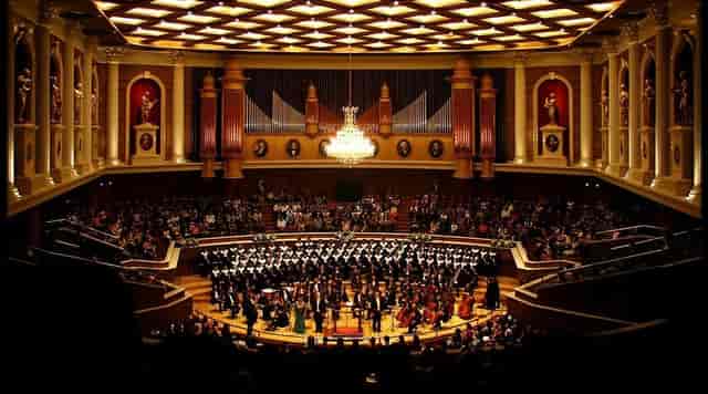 JS Bach Recital Hall in Jakarta, grand concert hall for elegant events and performances.