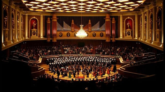 JS Bach Recital Hall in Jakarta, grand concert hall for elegant events and performances.