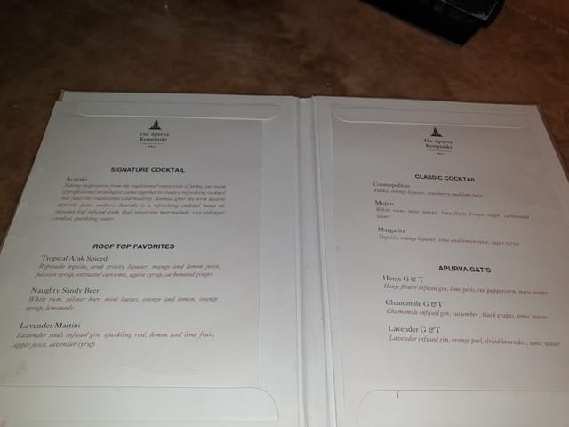 Pala Restaurant at Apurva Kempinski Bali with upscale cocktail menu for events.